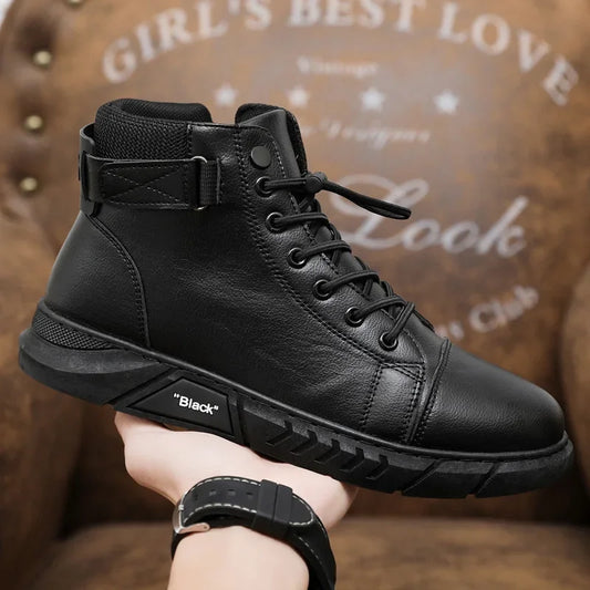 Black Men Casual Shoes New Men's Boots 2023 Autumn Outdoor Comfort Man Driving Shoes Zapatos Para Hombres Hot Fashion Male Shoes